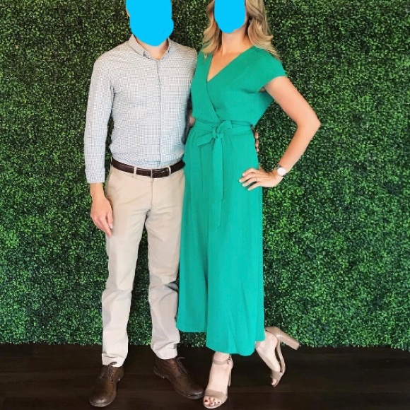 Eliza J Faux Wrap Crop Jumpsuit Nordstrom - Picture 4 of 8